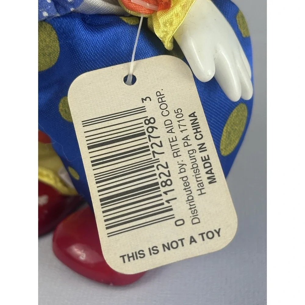 Vintage Hooray For Clowns Porcelain Clown Figurine Rite Aid Balloon Doll Tag